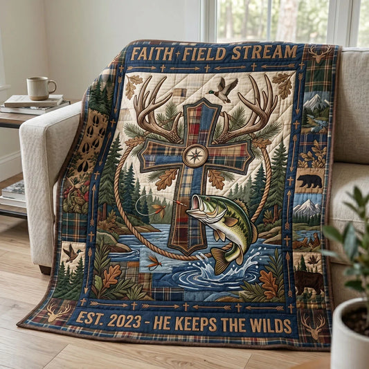 Guided By Faith Outdoors Quilt Blanket