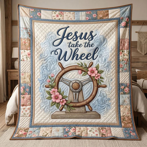 Guided By Faith Wheel Quilt Blanket