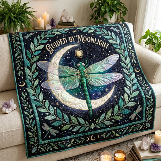 Guided By Moonlight Quilt Blanket