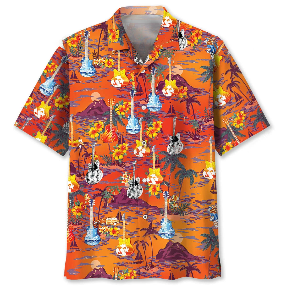Guitar Beach Hawaiian Shirt