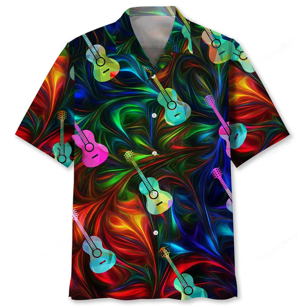 Guitar Color Hawaiian Shirt