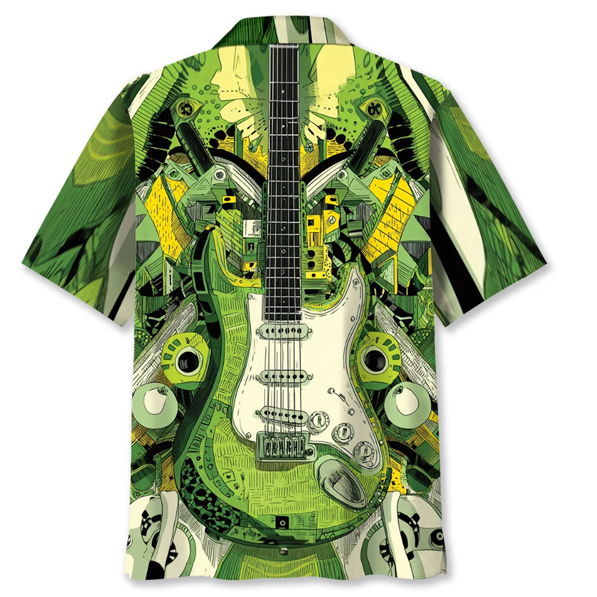Guitar Hippie Art Hawaiian Shirt