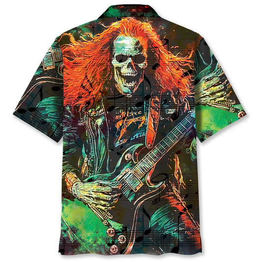 Guitar Rock Star Hawaiian Shirt - S - hawaiian shirt