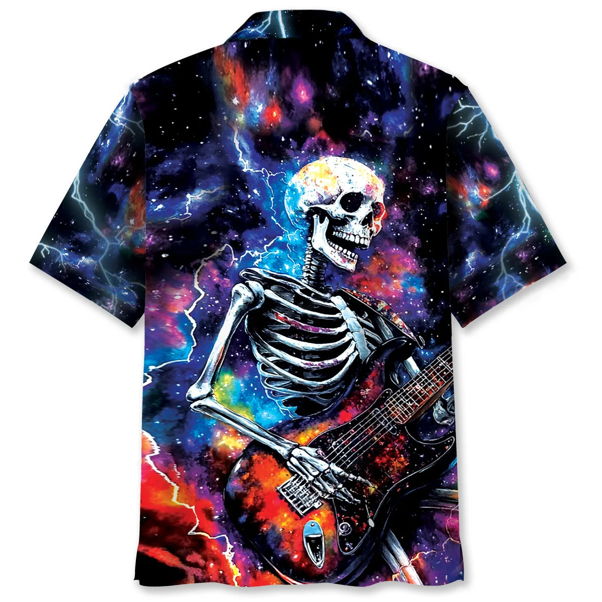 Guitar Skull Lightning Hawaiian Shirt