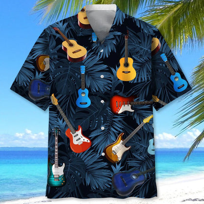Guitar Tropical Hawaiian Shirt