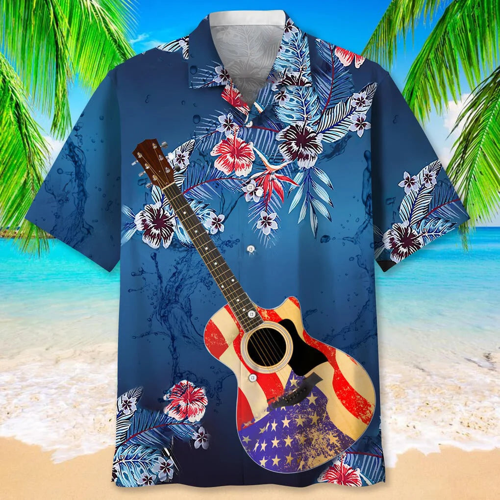Guitar Usa Hawaiian Shirt