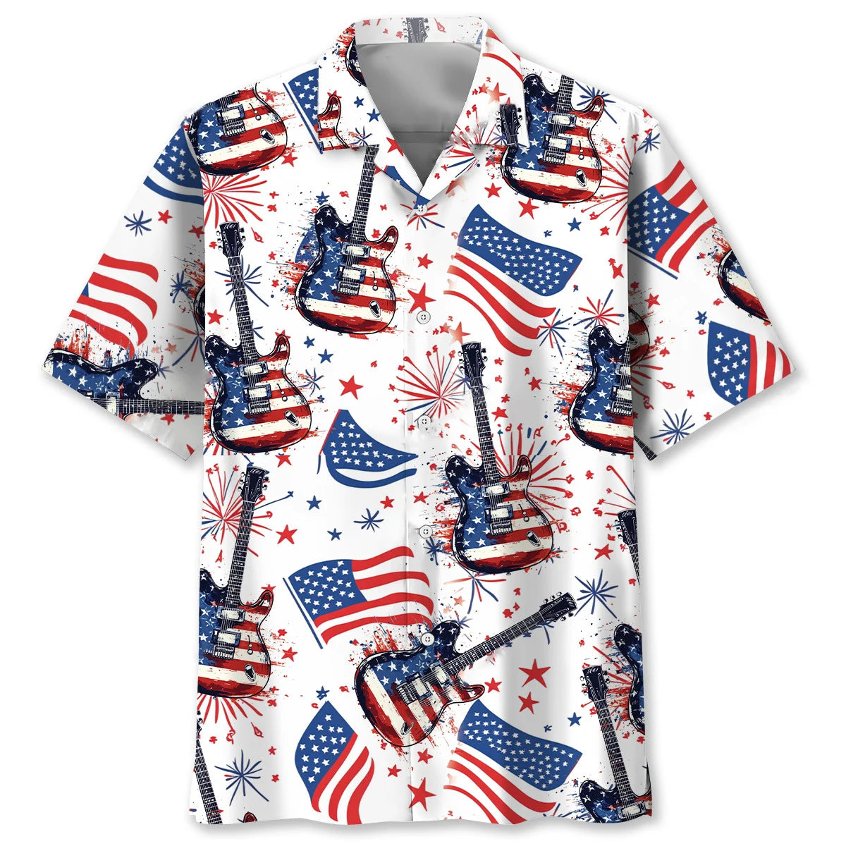 Guitar Usa Proud Hawaiian Shirt
