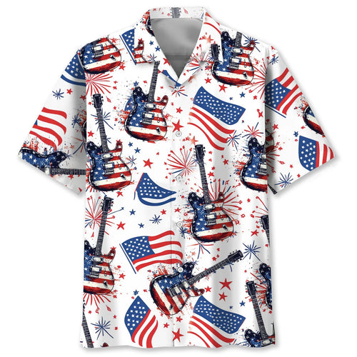 Guitar Usa Proud Hawaiian Shirt
