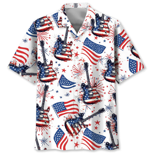 Guitar Usa Proud Hawaiian Shirt - S - hawaiian shirt