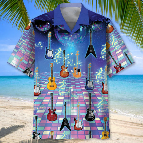 Guitars Color Hawaiian Shirt