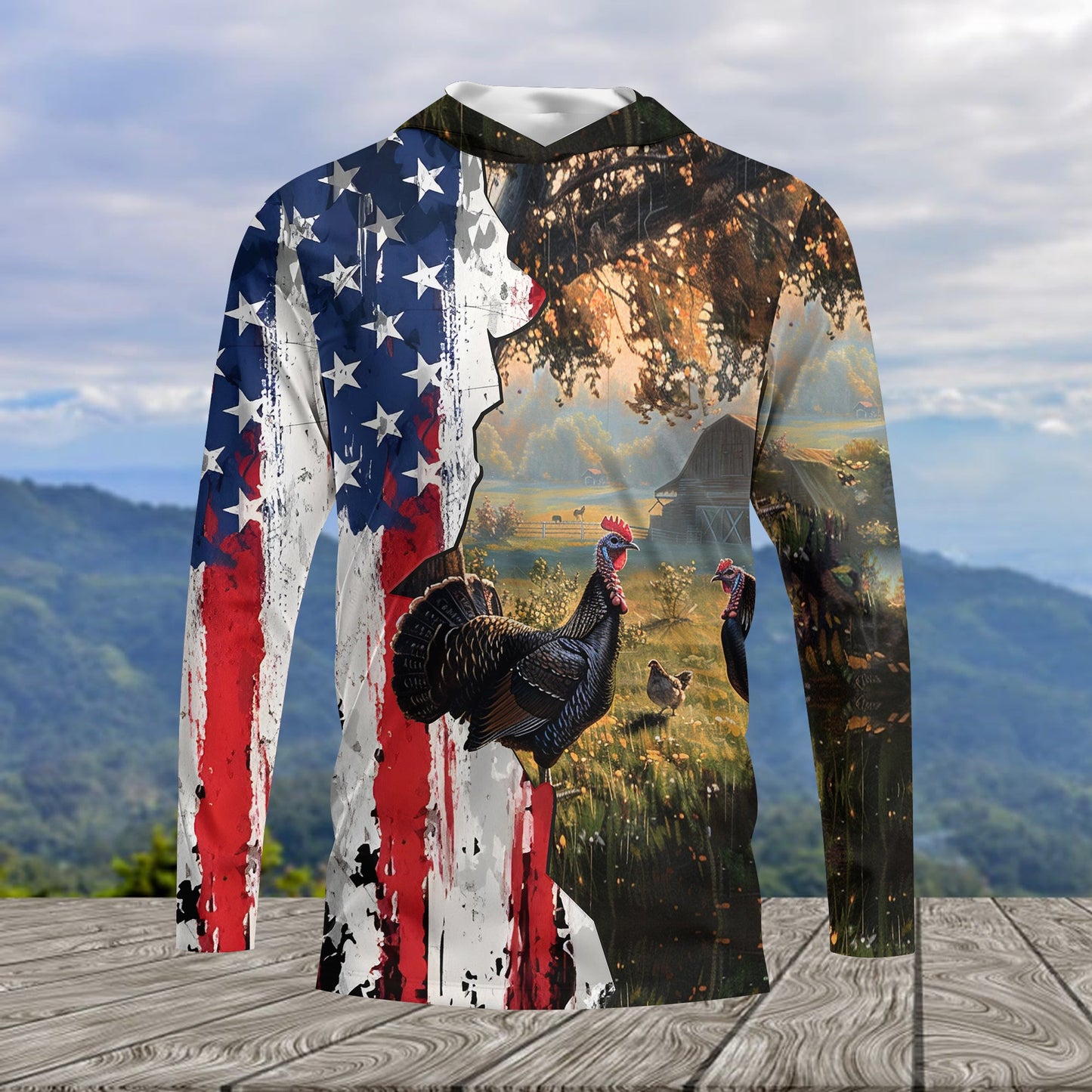 Realistic Patriotic Turkey  Peaceful All Over Print Shirt
