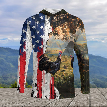 Realistic Patriotic Turkey  Peaceful All Over Print Shirt