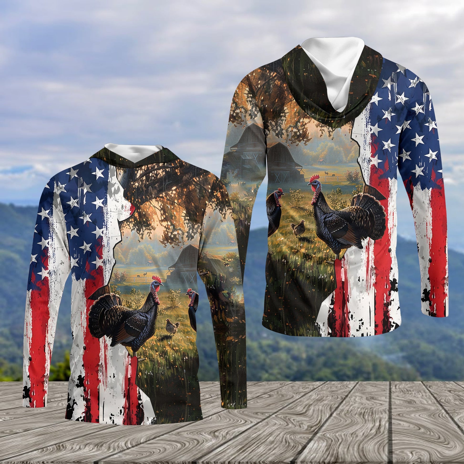 Realistic Patriotic Turkey  Peaceful All Over Print Shirt