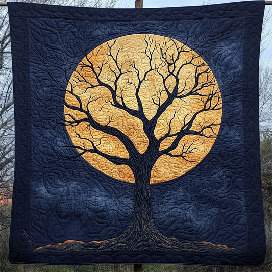 Halloween Moonlit Tree Quilt Blanket