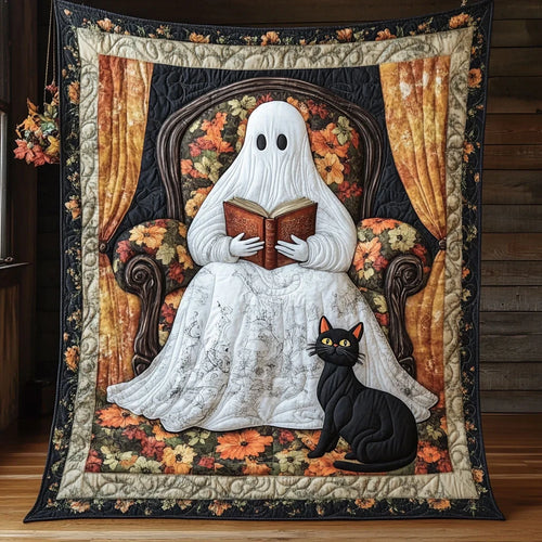 Halloween Story Time Quilt Blanket