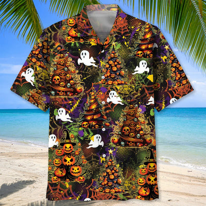 Halloween Christmas Tree Hawaiian Shirt