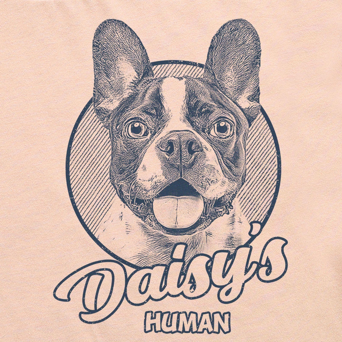Hand Drawn Dog Face T-Shirt by Real Artisan, custom pet portrait gift for pet lovers (view 23)