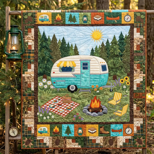 Happy Camper Quilt Blanket