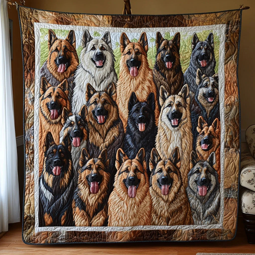 Happy Doodle Quilt Blanket