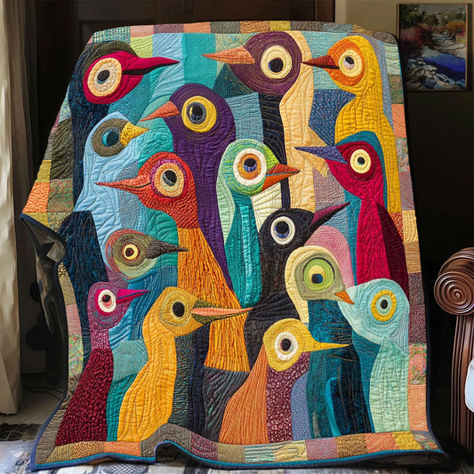 Happy Flock Quilt Blanket