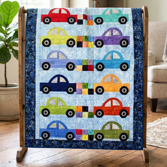 Happy Haulers Quilt Blanket - Quilted Blanket by OtterMia