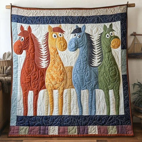 Happy Horse Quilt Blanket