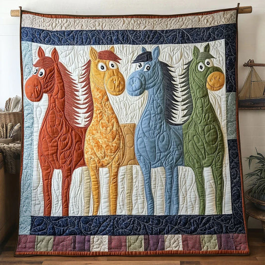 Happy Horse Quilt Blanket