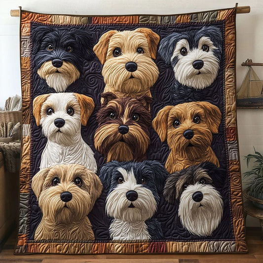 Happy Pack Miniature Schnauzer Quilt Blanket