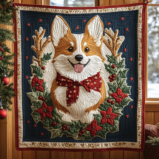 Happy Pup Quilt Blanket