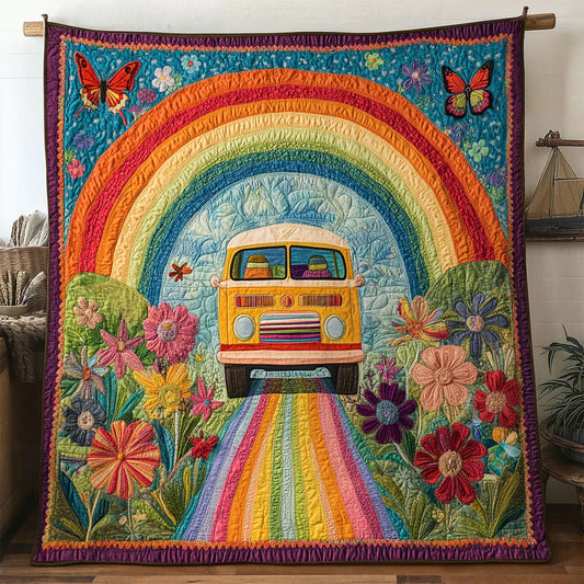 Happy Van Quilt Blanket