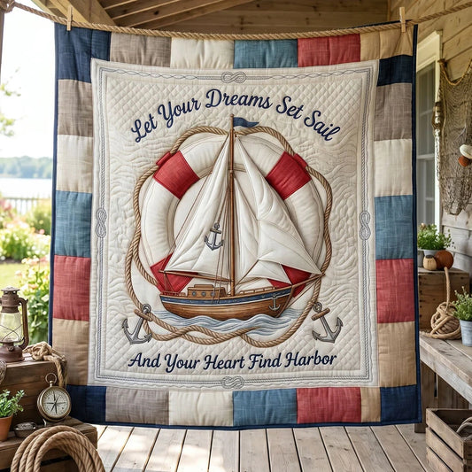 Harbor Dreams Sail Quilt Blanket