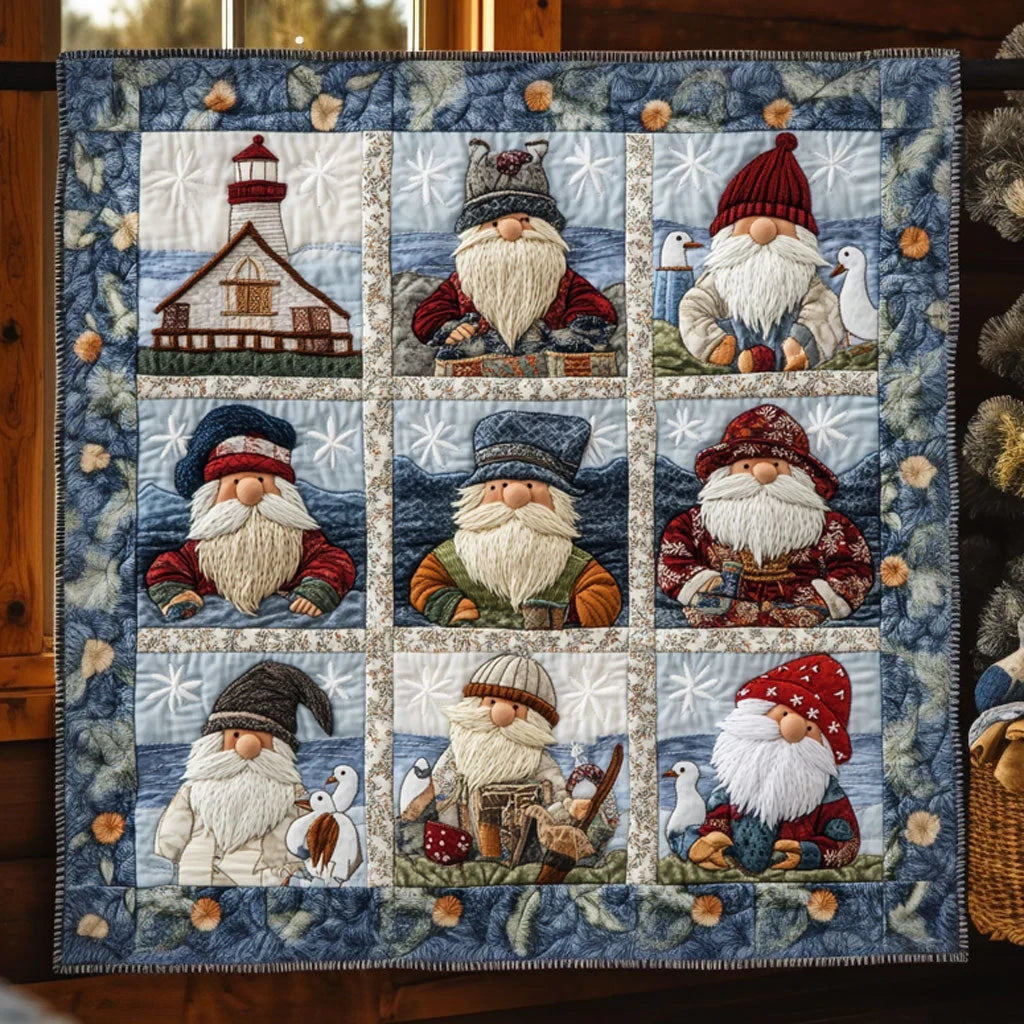Harbor Gnome Quilt Blanket