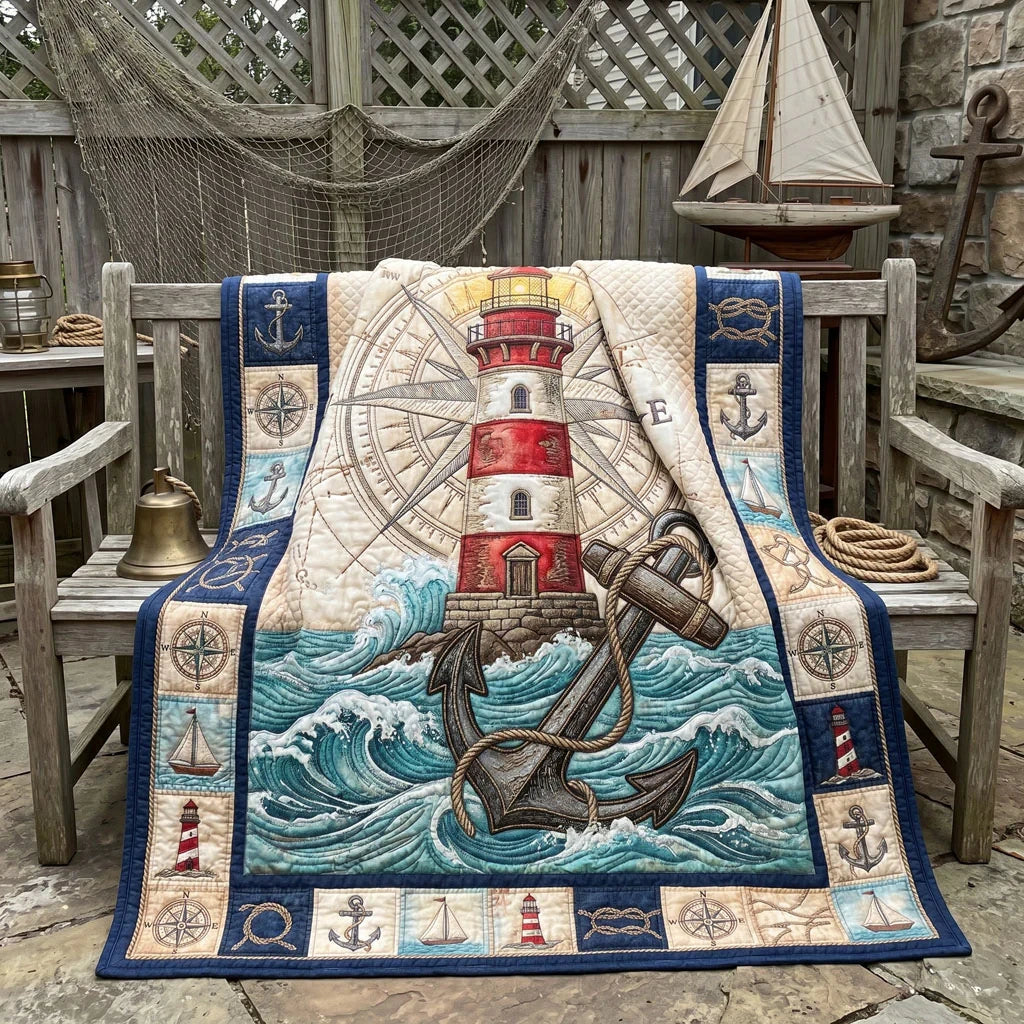 Harbor Light Escape Quilt Blanket