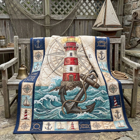 Harbor Light Escape Quilt Blanket