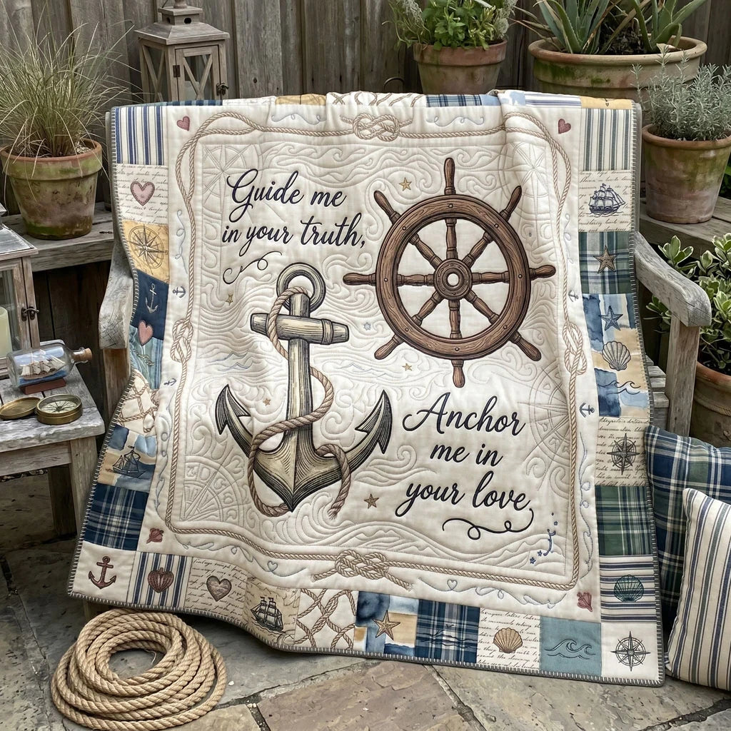 Harbor Of Faith And Love Quilt Blanket