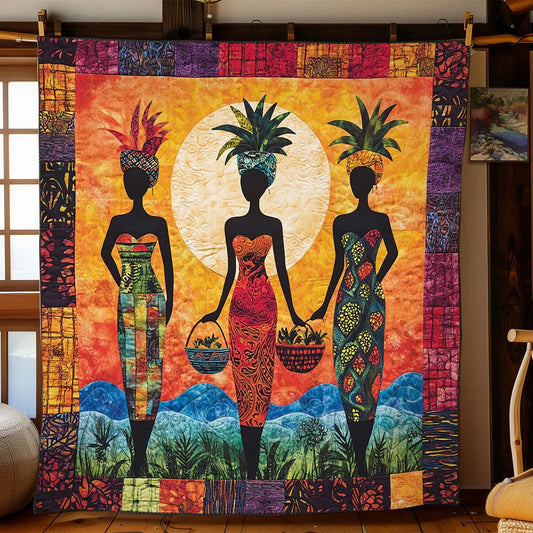 Harmony African Woman Quilt Blanket