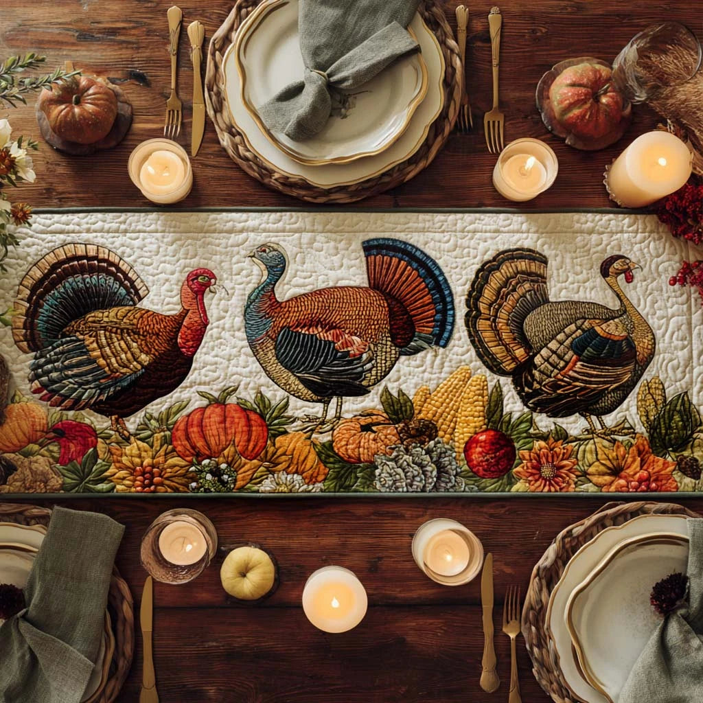 Harvest Feast Quilted Table Runner