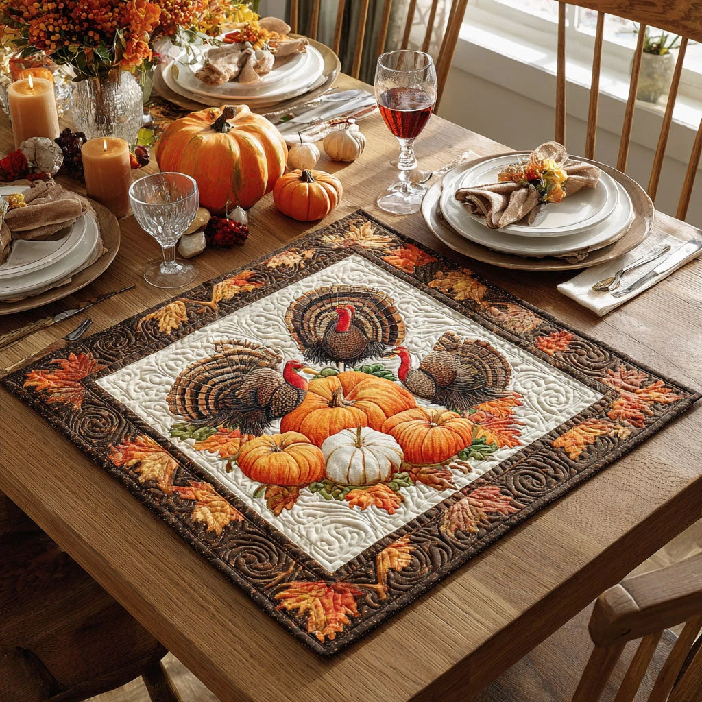 Harvest Feast Quilted Table Topper