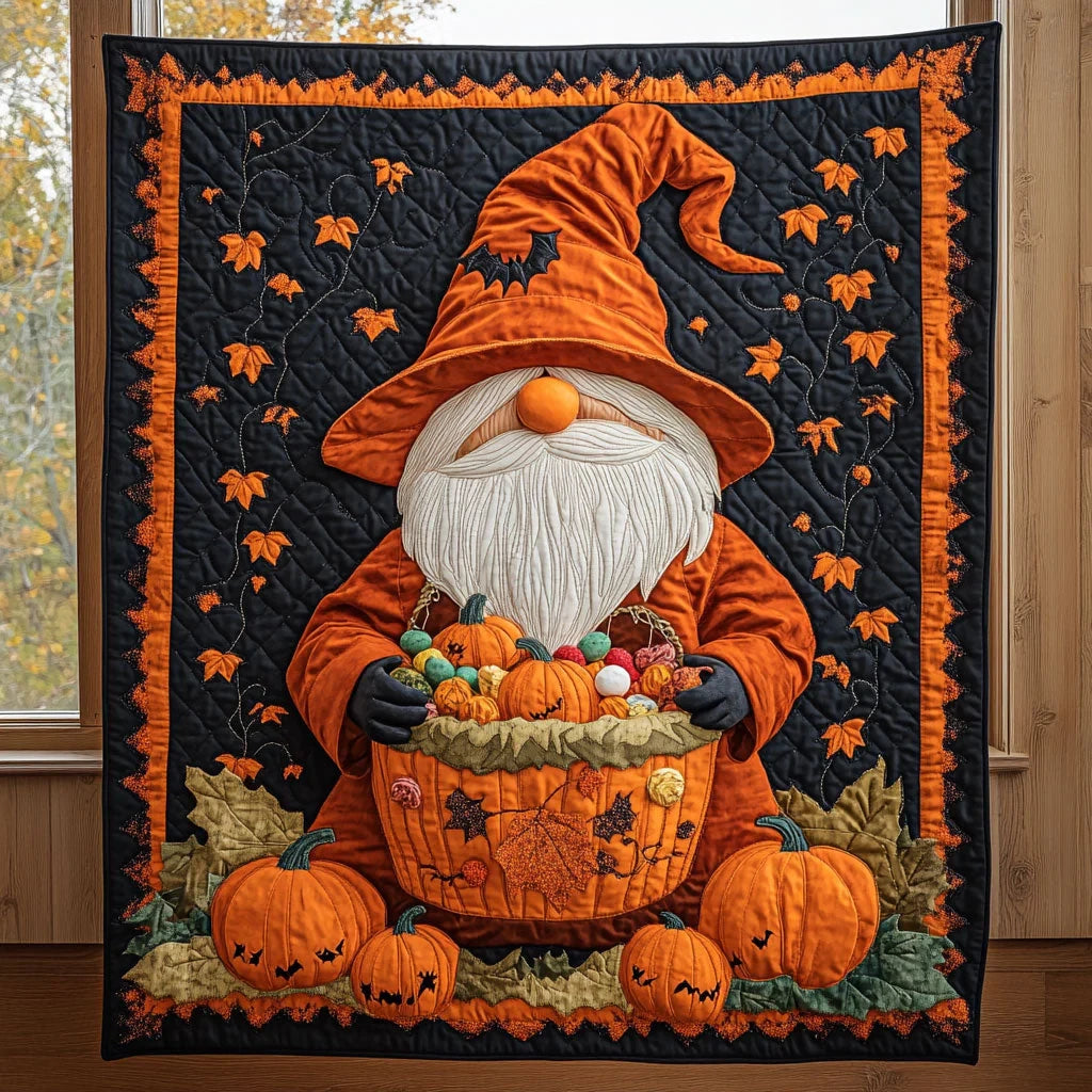 Harvest Gnome Quilt Blanket
