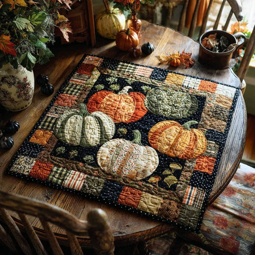 Harvest Grins Quilted Table Topper