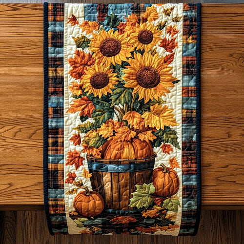 Harvest Joy Bloom Quilted Table Runner