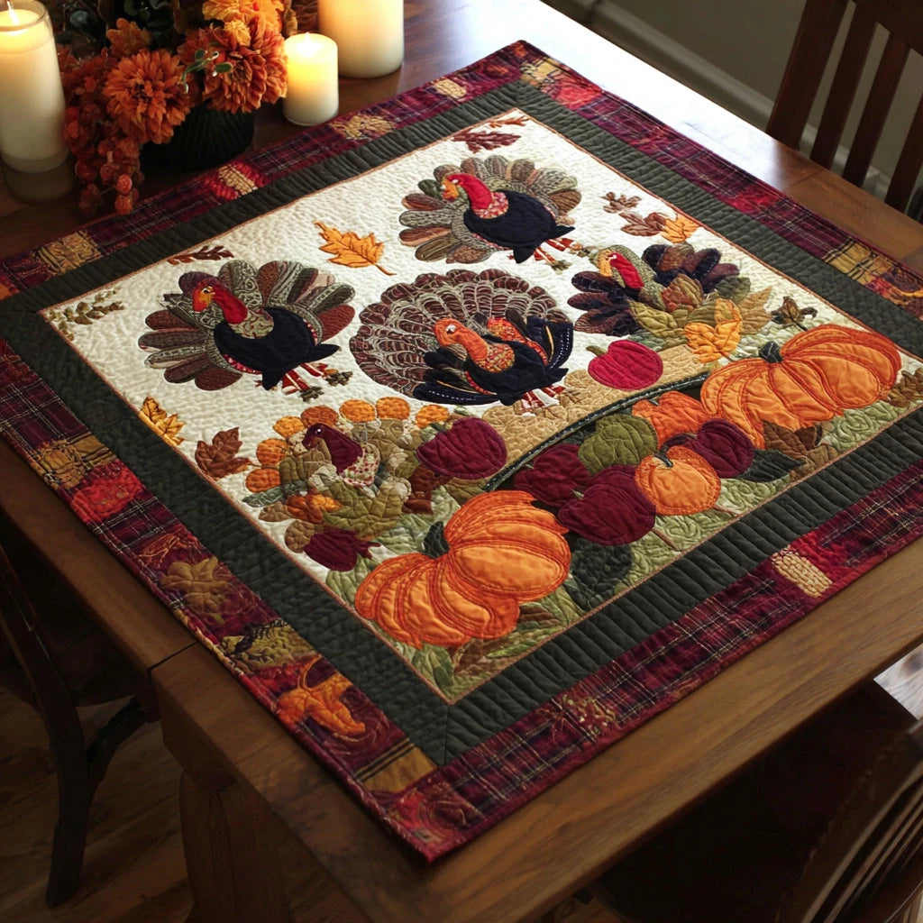 Harvest Meadow Charm Quilted Table Topper