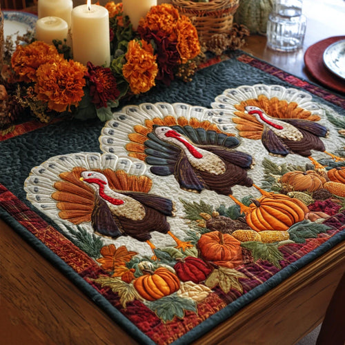 Harvest Meadow Quilted Table Topper