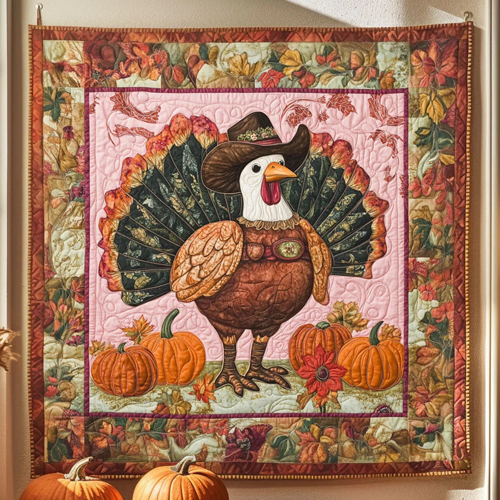 Harvest Turkey Quilt Blanket