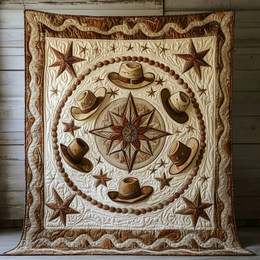Hat's Off Cowboy Quilt Blanket