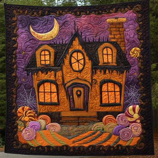 Haunted Candy House Quilt Blanket