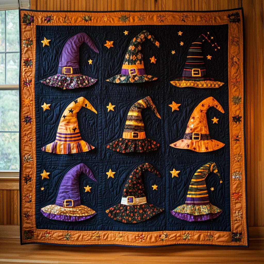 Haunted Hats Quilt Blanket