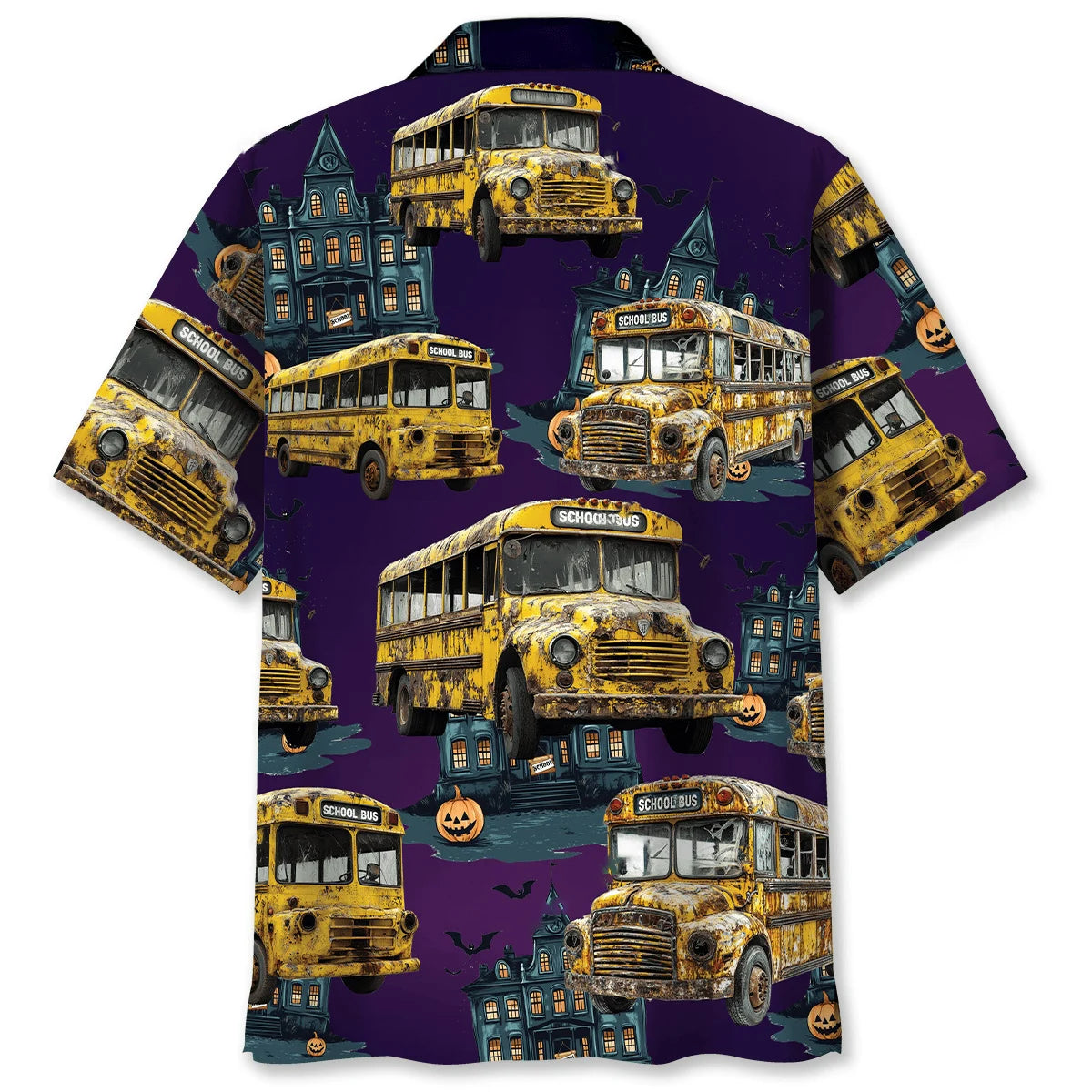 Haunted School Bus Hawaiian Shirt