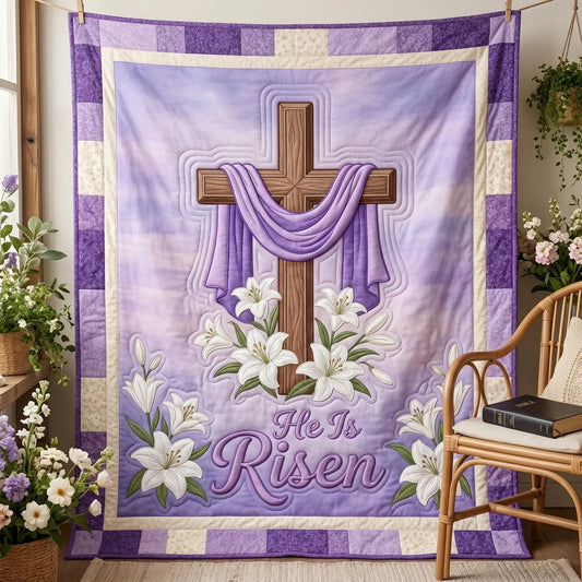 He Is Risen Quilt Blanket