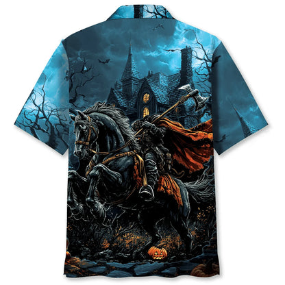 Headless Horseman at Halloween Night Hawaiian Shirt